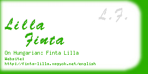 lilla finta business card